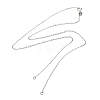 Rhodium Plated 925 Sterling Silver Cable Chains Necklace Makings STER-B001-03P-B-1