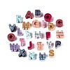 Printed Opaque Acrylic European Beads OACR-Q199-08-2
