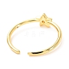 Star Golden Cuff Rings for Women KK-G404-09-3