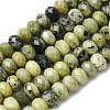 Natural Yellow Turquoise(Jasper) Beads Strands G-B179-A02-6x8mm-2