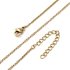 1.5MM 304 Stainless Steel Curb Chain Necklaces NJEW-T016-28G-4
