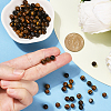100Pcs Round Natural Tiger Eye Beads G-SP0001-21B-4