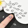 SHEGRACE Brass Pave Cubic Zirconia Square Connector Charms XGRQ2O292-440A-P-5
