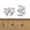 Brass Micro Pave Clear Cubic Zirconia Charms KK-L212-11P-3