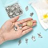 45Pcs 9 Styles Tibetan Style Alloy Pendants FIND-CJ0005-73-4