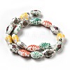 Handmade Printed Porcelain Beads PORC-F005-03-5