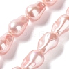 Electroplated Glass Imitation Pearl Beads Strands BSHE-G035-01A-03-1-1