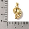 Rack Plating Brass Micro Pave Cubic Zirconia Pendants KK-U027-09-02G-3