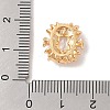 Brass Micro Pave Cubic Zirconia Beads with Glass KK-B100-075G-01-3