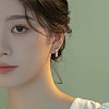 Alloy Plastic Pearl Round Cuff Earrings FS-WG69B0D-01-3