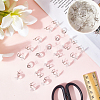 60Pcs Clear Acrylic Flat Round Head Iron Twist Pins FIND-SP0004-66-3
