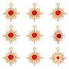 10Pcs Brass Micro Pave Cubic Zirconia Pendants KK-NB0003-94B-1