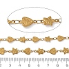 Hammered 304 Stainless Steel Triangle & Star Link Chains SA-CBA21A8-01G-04-2