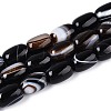 Dyed Natural Banded Agate Beads Strands G-T144-44A-4