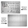 Rectangle 201 Stainless Steel Custom Thermal Transfer Wallet Card DIY-WH0252-033-3