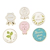 6Pcs 6 Style Alloy Enamel Brooches JEWB-LS0001-15-3