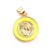 Brass Enamel Pendants KK-P209-03G-03-RS-2