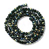 Electroplate Transparent Glass Beads Strands EGLA-A046-01A-06-3