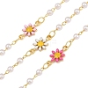 Brass Flower Link Chains CHC-A011-06G-1