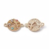 Alloy Crystal Rhinestones Connector Charms FIND-A024-49G-1