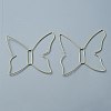 Special Iron Hollow Out Butterfly Dangle Earrings EJEW-WH0011-18G-1