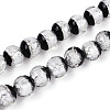 Luminous Handmade Lampwork Silver Foil Beads Strand FOIL-N029-03F-1