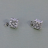 Exquisite Hollow Flower Pattern Square Brass Stud Earrings OD8850-2