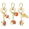 Hedgehog Alloy Enamel Keychain KEYC-YW00070-01-2