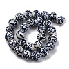 Handmade Blue and White Porcelain Beads Strands PORC-I027-04H-2