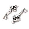 Tibetan Style Alloy Skeleton Key Pendants TIBEP-Q043-014-RS-2