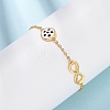 Sports Brass Micro Pave Cubic Zirconia Infinity Link Bracelets BJEW-D386-01E-G-4