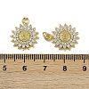 Brass Micro Pave Cubic Zirconia Pendants KK-I358-063G-J-3
