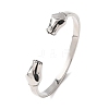 304 Stainless Steel Cuff Bangles for Women Men BJEW-P386-01AS-4