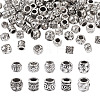 Craftdady 100Pcs 10 Style Tibetan Style Alloy European Beads FIND-CD0001-34-12