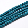 Natural Lava Rock Round Bead Strands G-I124-10mm-09-1