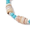 3Pcs Natural Freshwater Shell Beaded Stretch Bracelets BJEW-JB11804-6