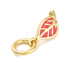 Real 18K Gold Plated Rack Plating Brass Enamel Charms KK-M293-25G-02-2