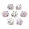 Electroplate Transparent Glass Beads GLAA-T022-19-B01-1
