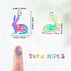 20Pcs 201 Stainless Steel Bunny Pendants STAS-HY0001-02RC-2