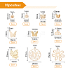 BENECREAT 20Pcs 10 Style Brass Charms KK-BC0002-79-2