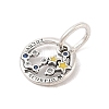 Luminous 925 Sterling Silver Rhinestone Constellation Charms STER-H114-01AS-011-2