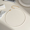 Elegant French Style Imitation Pearl Rice Beaded Necklaces with Stainless Steel End Chains for Women BJ9351-4
