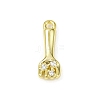 Brass Pave Clear Cubic Zirconia Pendants KK-L238-10G-1