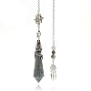 Natural Labradorite Cone Dowsing Pendulum Big Pendants PW-WG69083-08-1