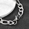 201 Stainless Steel Curb Chain Bracelets for Men STAS-T077-22A-02P-2