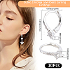 10Pcs Brass Cubic Zirconia Leverback Earring Findings KK-BBC0024-29-2