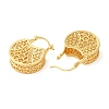 Hollow Basket Brass Hoop Earrings for Women EJEW-G399-03B-G-2