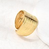 5Pcs 304 Stainless Steel Open Cuff Rings for Women RJEW-K313-08G-2