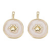 2Pcs Brass Enamel Pendants KK-TADJ0001-15B-1