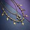 Star & Girl Pendant Necklaces Sets NJEW-JN03137-04-2
